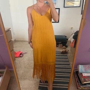 Yellow Fringe Dress